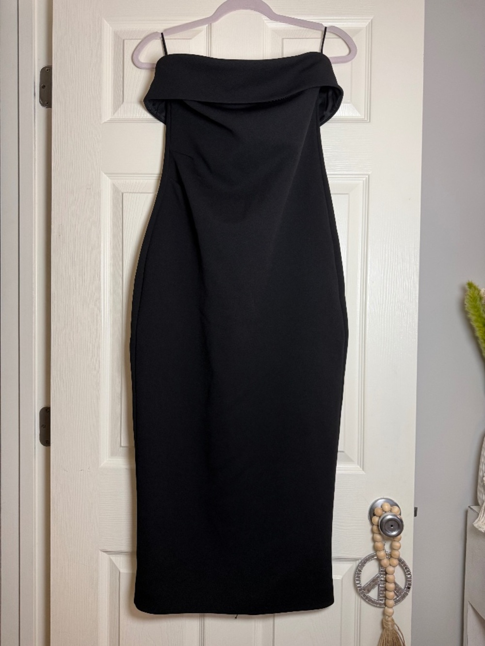 Babaton Aritzia FigureKnit Eyecatcher Strapless Maxi Dress Black M